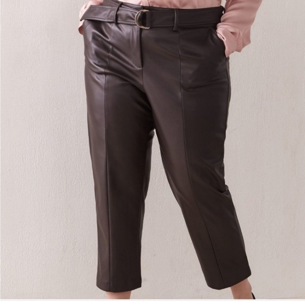 Additional Elle faux leather cropped pants